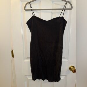 Elegant Black Spaghetti Strap Dress SHEIN